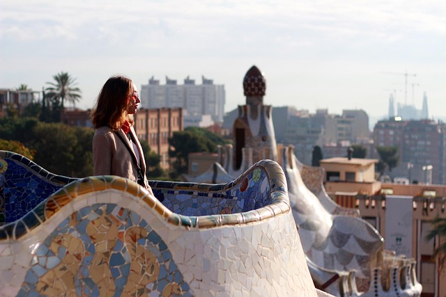 Park Güell, Barcelona, Turist, Spanien