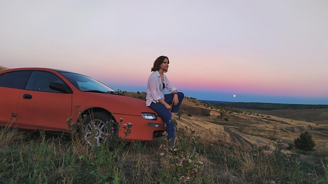 Free Young Woman Sunset photo and picture