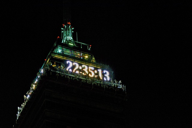 Torre, Reloj, Noche, Latino, Cdmx