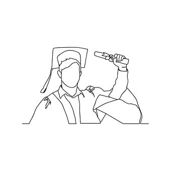 Free Man Graduate illustration and picture