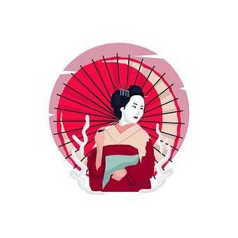 Free Lady Geisha illustration and picture