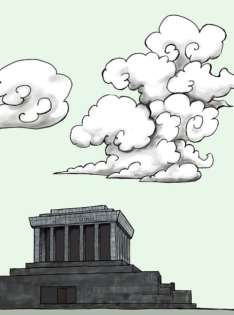 Free ho chi minh mausoleum mausoleum building illustration