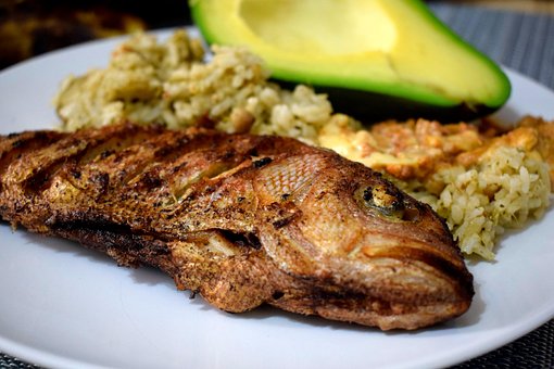 Pez, Arroz, Plato, Comida, Gastrónomo