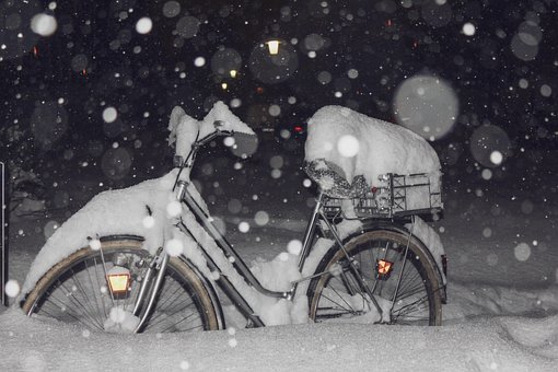 Free Winter Bicycle photo and picture