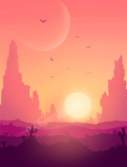 Free Sunset Nature illustration and picture