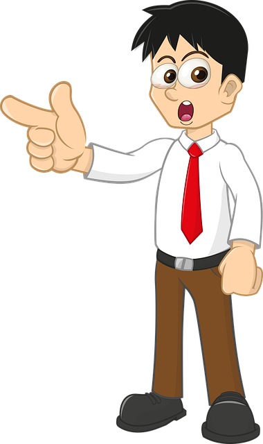 Free man businessman pointing illustration