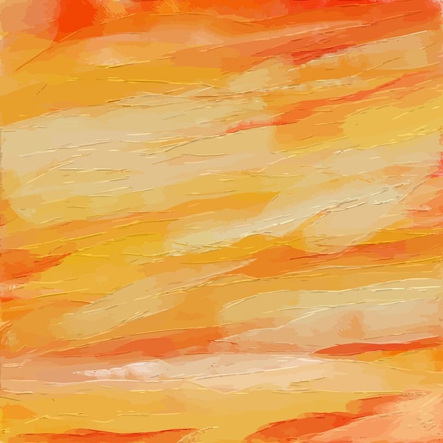 Free orange brush stroke abstract illustration
