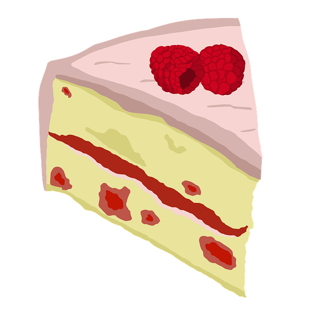 Free raspberry cake dessert cake illustration