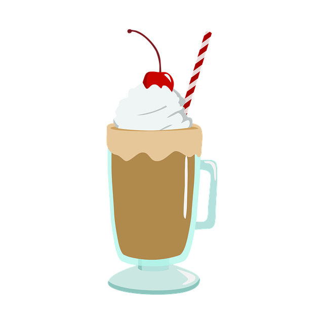 Free root beer float dessert drink illustration