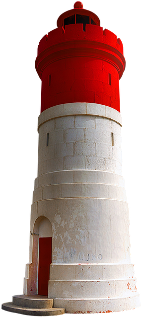Free red lighthouse lighthouse tower illustration
