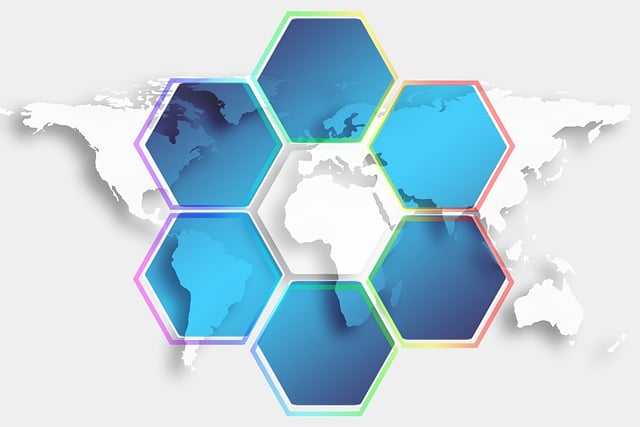 Download free HD stock image of Hexagon World Map Free hexagon world map network illustration