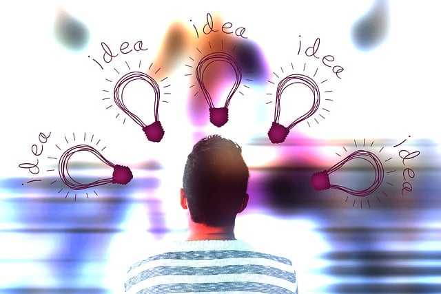 Free light bulbs idea man illustration