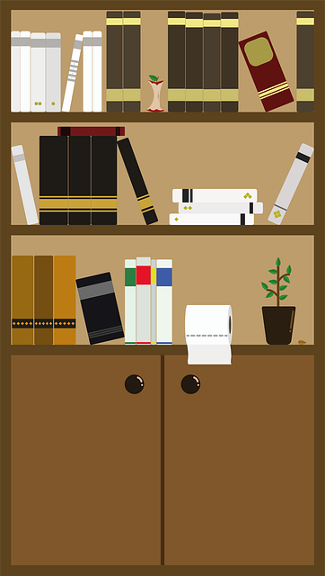 Free shelf books library illustration