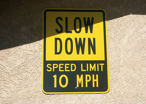 Free Slow Down Sign Sign illustration and picture