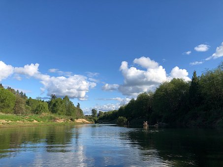 Rio, Céu, Azul, Ao Ar Livre, Natureza