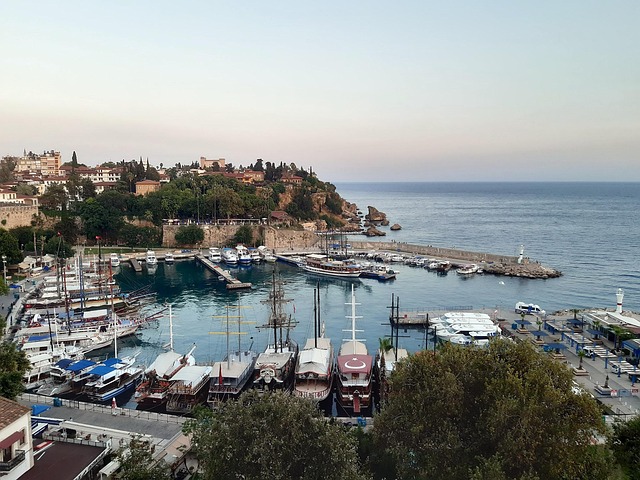Kalkoen, Antalya, Haven, Reis, Boten