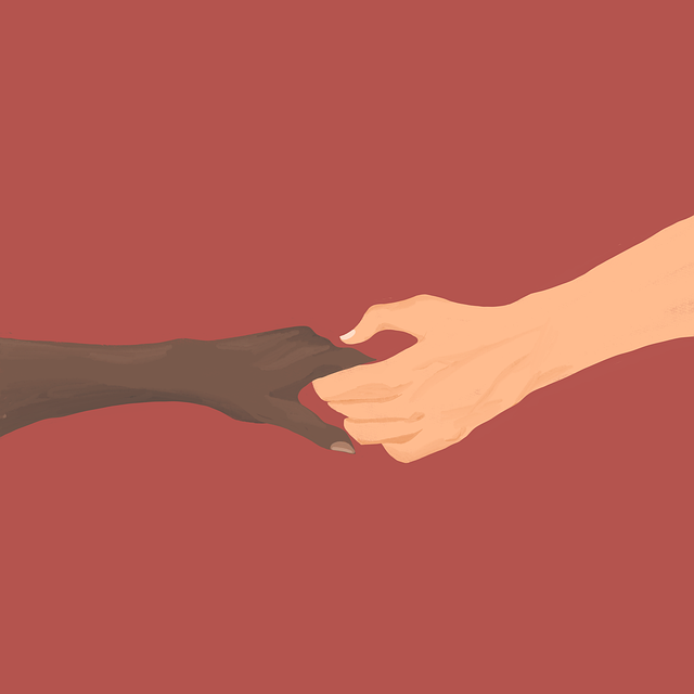 Free hands hold diversity illustration
