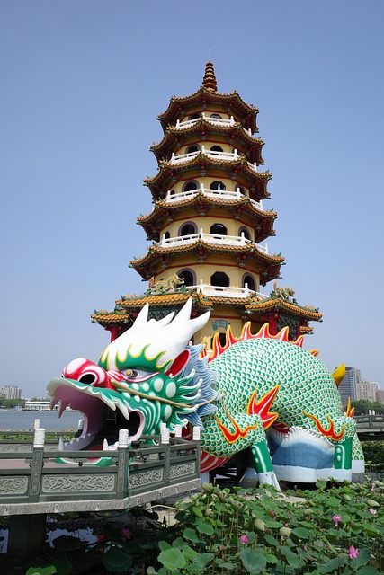Free Chinese Dragon At Kaohsiung Pagodas photo and picture