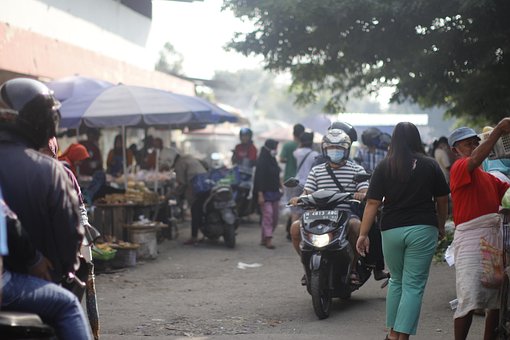 Mercado, Tradicional, Indonésio, Comida