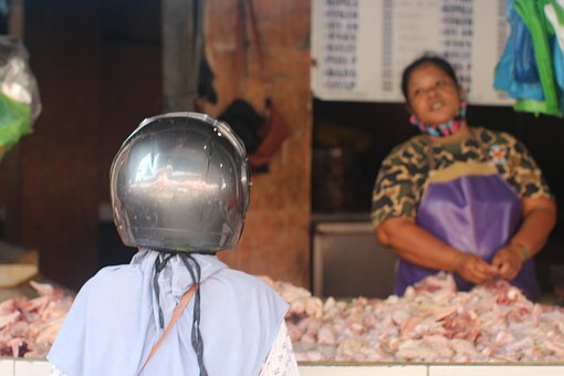 Mercado, Tradicional, Indonésia, Comida
