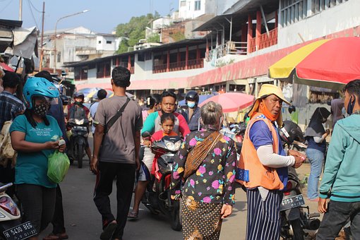 Mercado, Tradicional, Indonésia, Comida