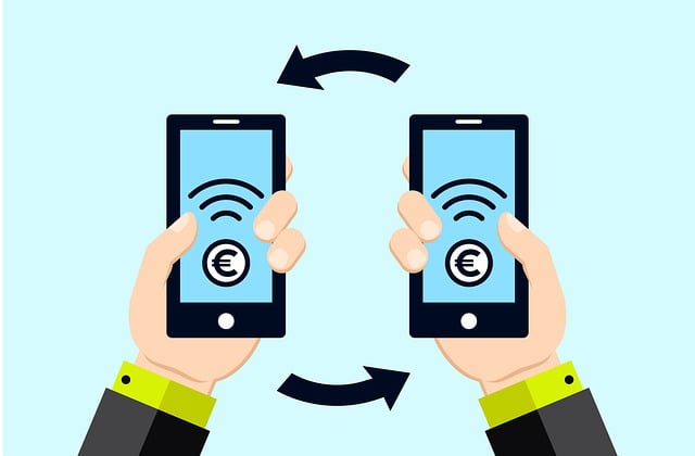 Free nfc e-commerce transaction illustration
