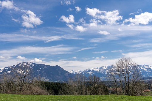 Bjerge, Landskab, Allgäu, Landsby