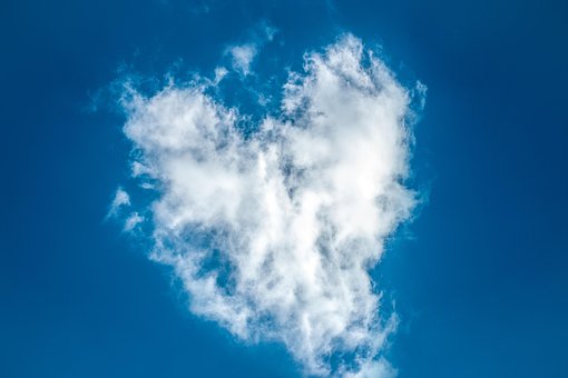 Himmel, Skyer, Hd Tapet, Hjerte, Elsker