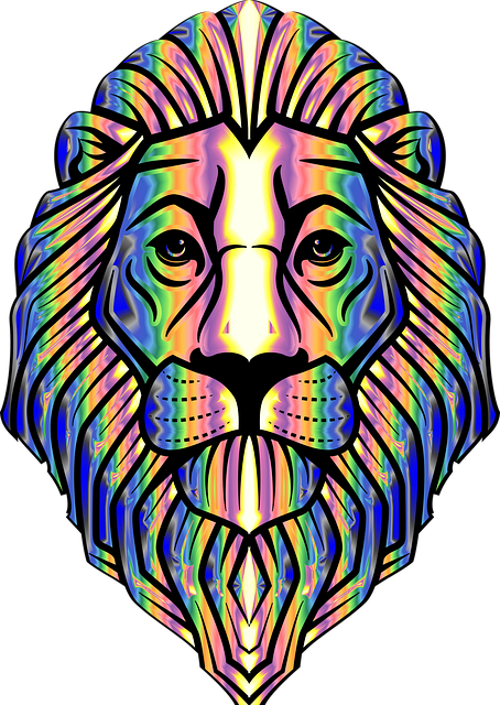 Free lion animal head vector