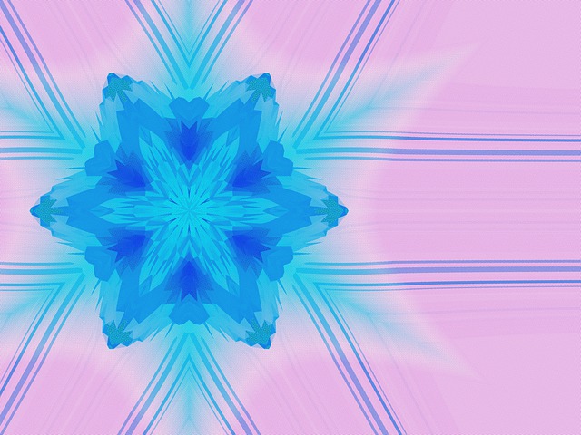 Free geometric hearts flower illustration