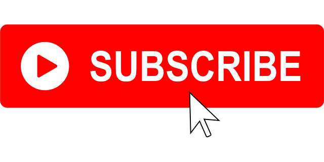 Free subscribe button youtube vector