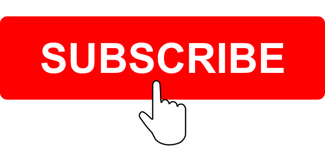 Free subscribe button youtube vector