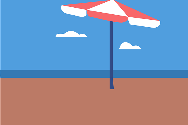 Free beach sea umbrella vector