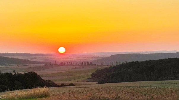 Solnedgang, Landskabet, Landskab