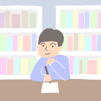 Free Writing Library illustration and picture