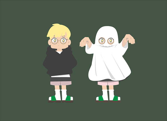 Free man ghost cosplay vector