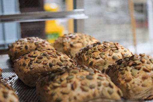Brød, Bagt, Græskarkerner, Mad, Bagværk