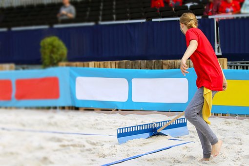 Beach Volleyball, Sand, Sandrechen