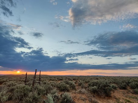 Taos, Ny Mexico, Solnedgang, Himmel