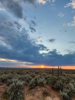 Taos, Ny Mexico, Solnedgang, Himmel