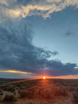 Taos, Ny Mexico, Solnedgang, Himmel