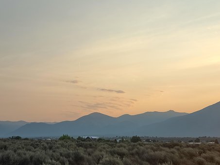 Taos, Ny Mexico, Sunrise, Himmel, Vista