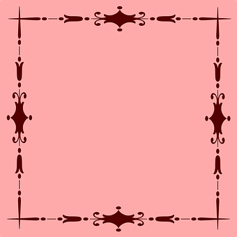 Filigran, Grense, Ramme, Bla, Rosa