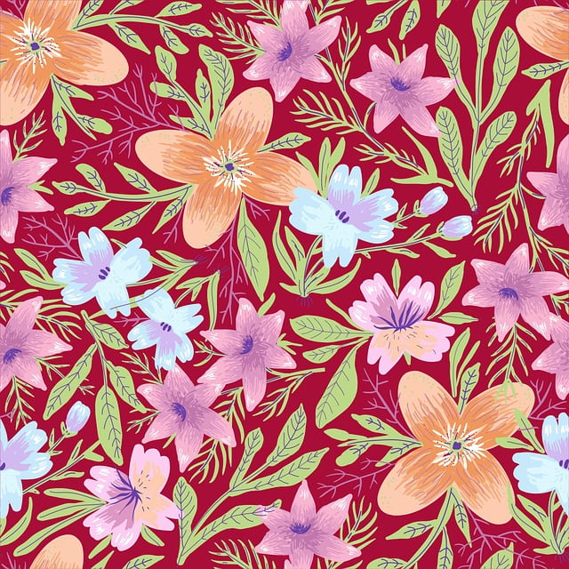 Free flowers art floral background illustration