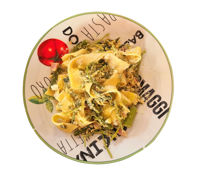 Free pasta pappardelle italian food illustration