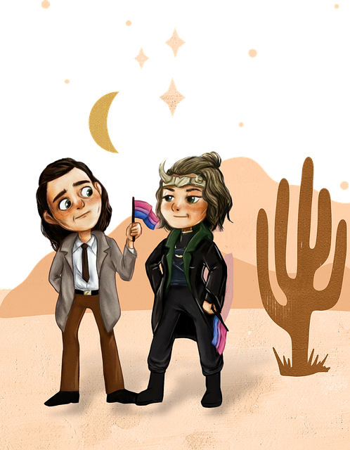Free Vector Art Loki And Sylvie illustration and picture