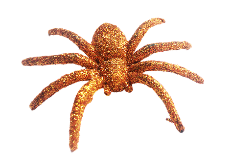 Orangefarbene Glitzerspinne, Ornament