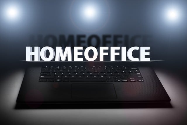 Free laptop home office work illustration