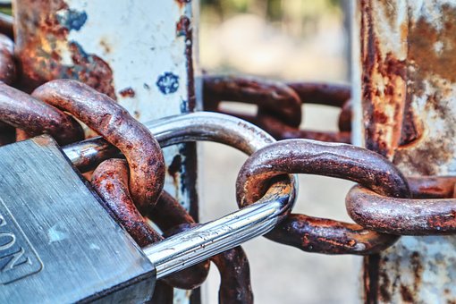 Rost, Liebe, Tür, Sicher, Geschlossen