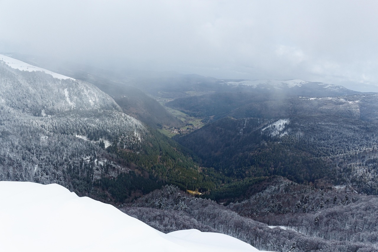 山 雪 朝の霧 - Pixabayの無料写真